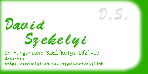 david szekelyi business card